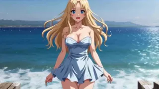Blonde Mini Dress Slut Pier Ass & Tit Flash Loud Masturbation Ai Generated
