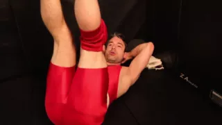 Wrestler Coregasm in Singlet
