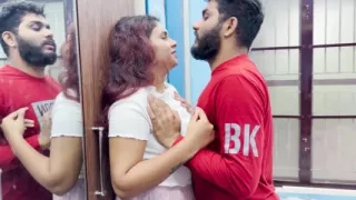 Step Sister and Step Brother Part 1, Hot Hard Romance in Bedroom with Long Lip Lock