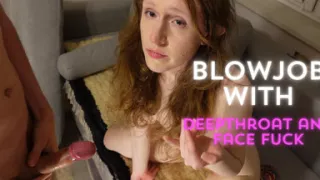 Valentine's Blowjob with Deepthroat and Face Fuck