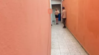 Playing freeze tag with the blind girl in the alley.
