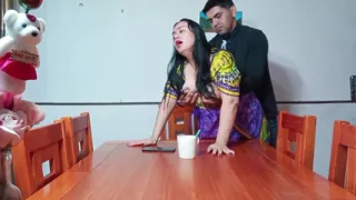 I fucked my Indian stepmom on the table for bringing me iced coffee.
