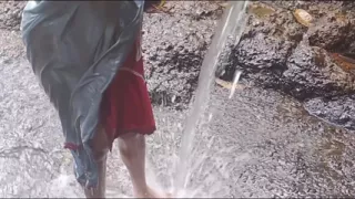Went to the top of the mountain to swim...