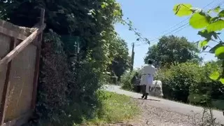 Dressed like a maid to go take out the trash