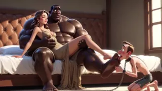 Married Slave Licks Wife's Dirty Feet in Front of Her - Foot Worship