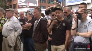 Cock Hungry Whore Cattle Prodded and Fucked at Dore Alley Street Fair