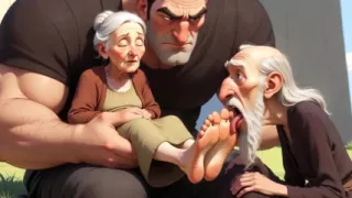 Cuckold Husband Licks Wife's Feet While She Sits on Her Lover's Lap - Hotwife Foot Worship