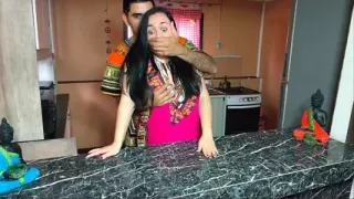 Sex in the kitchen - vacationing in India - Hindi sex