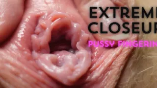 Extreme Closeup Pussy Fingering