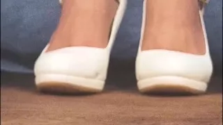 Giantess Haydee Rodriguez in White High Heels