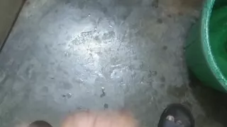 so I went to the bathroom, put soap on my hands, and slammed the handle