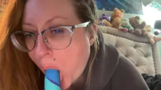 Showing Off My Sucking Skills On A Dildo