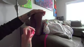 Kinky Step Sister Tickles & Licks Her Helpless Step Brother's Ticklish Feet