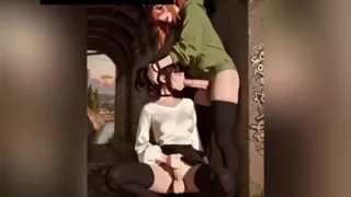 Teen trans getting hard fuck outside the college hard thrusting by Trans