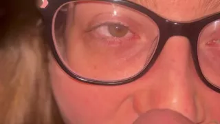 Amateur Wife Gives Sensual Blowjob with Titjob Cum