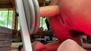 Big White Dildo in Ass