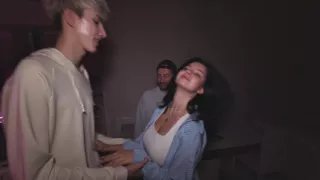 The cuckold joined in on the sex when the other guy was already fucking his girlfriend.