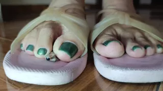 giant woman playing with tiny lovers stomping on them by crushing them with her feet and rubbing them all over her body