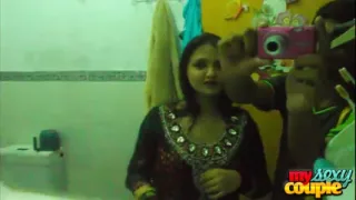 Desi Hot Wife in Shower Filmed by Husband - Sunny and Sonia Sex