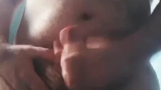 Big British Hairy Stepdaddy Bear Wanking with Cumshot