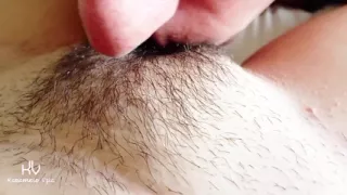 POV: My Husband Explores My Hairy Pussy, Licking and Kissing Until Bringing Me to a Delicious Real Orgasm