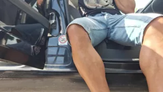 Public Car Jerk Off - I Love Stroking My Hard Cock Where Anyone Can See