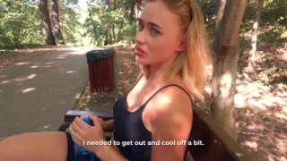 I Sucked a Stranger's Big Cock in the Park Risky Outdoor Sex