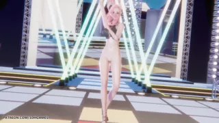 Mmd Twice - I Can't Stop Me Seraphine Sexy Striptease League of Legends Hentai Uncensored
