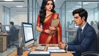 Indian secretary marries hardcore Dia in the night office promotion animation