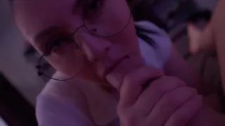 Slut Gives Deepthroat Blowjob