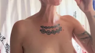 Topless Tooth Brushing!