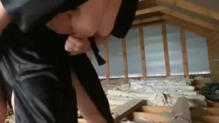 My Mother-in-law's Friend Turned Out to Be a Whore, I Fucked Her in the Attic, and She Moaned From My Dick