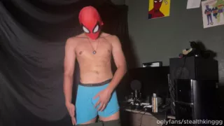 Spider-Man Mask Edging Fantasy: Jerking My Hard Cock for Gwen Stacy Until Miles Morales Ruins My Cumshot