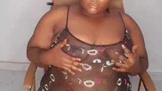 Horny Fat ass ebony in fishnets solo Orgasm Masturbation