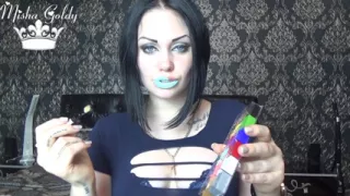 My glamorous blue lipstick
