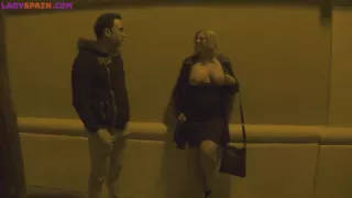 This Busty Mature Woman Goes Out on the Street with Her Tits Out Looking for Young Men to Fuck