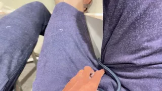 Trans with big cock and huge cumshot on