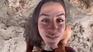 I Meet a Nymphomaniac on the Beach and She Makes Me Cum Twice