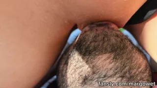 Amateur Forest Facesitting - She Sits on His Face and Rides Until She Cums Outdoors