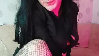 Gothic Chest Big Thighs in Fishnets
