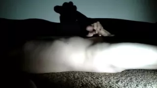 Naked Transgirl Solo Cumming at Night in the Dark No Audiosound