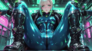Blonde Knight Lounges Seductively While Her Silver-haired Partner Kneels to Serve