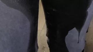 Black jeans flooding