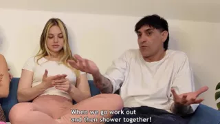 PARTNER SWAPPING: Our first double blowjob with friends (Real Swinger)