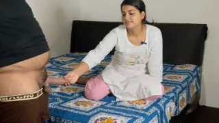 Hot Indian Step Stepsister Comes to Her Stepbrother's Room to Discuss Things.
