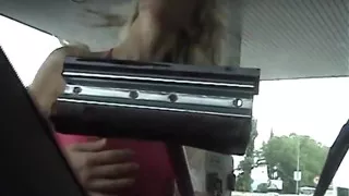 Picking up a girl on a gas station