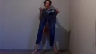 Trying Clothes Playing, Dressing and Undressing - Blue Jeans Pt 9