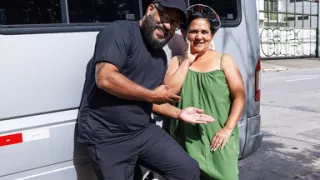 Fat Belly Mature Rough Ass Fucked in My Driving Van
