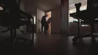 Real Coworkers. Empty Office. Holiday Quickie by the Kitchen Door.