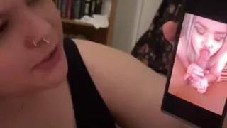 Chastity Cuck Teasing! Dirty Talk Sph & Showing Him Pictures of Me with My Bull! Vibrator Stimulating